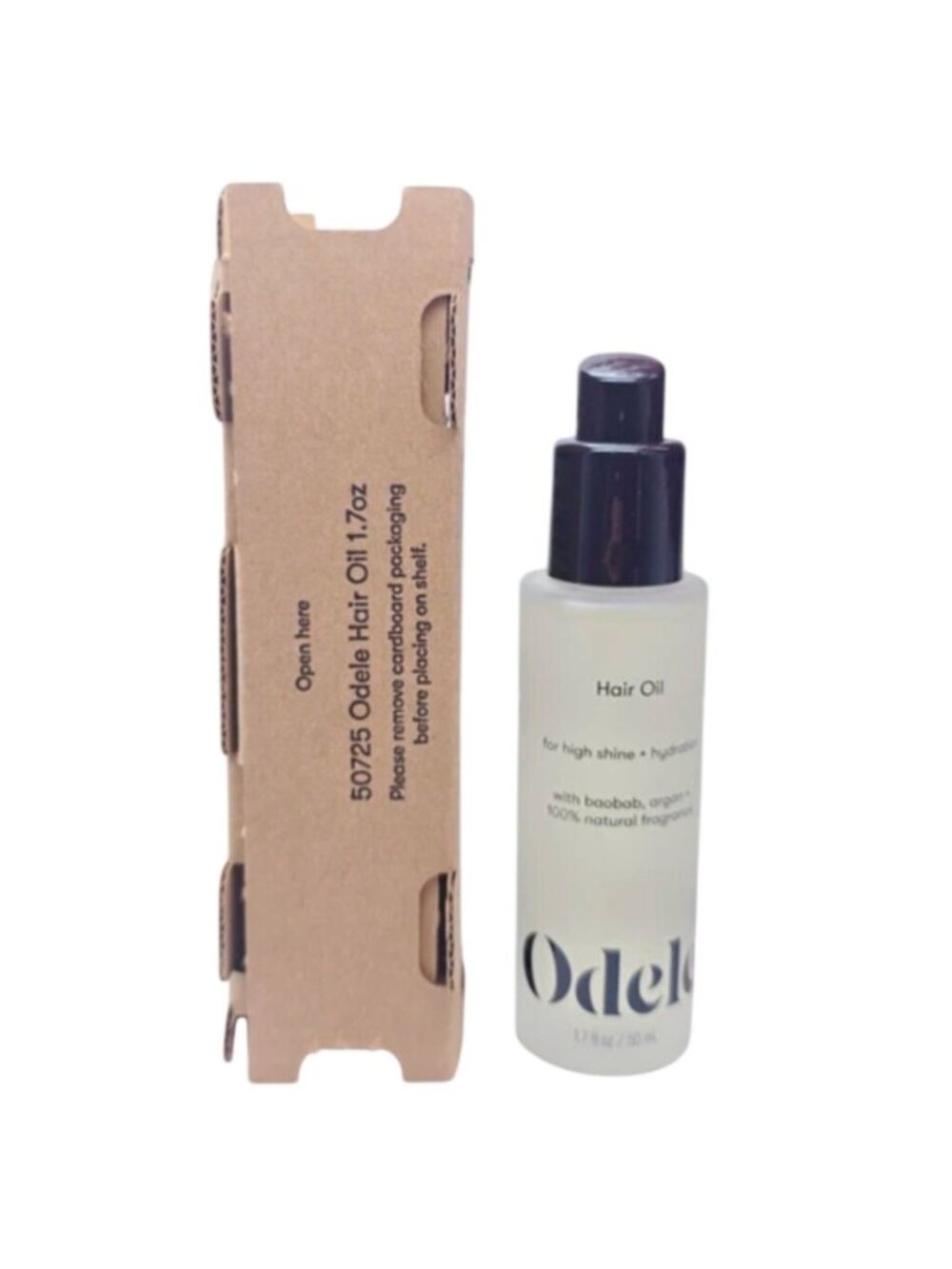 Odele Hair Oil High Shine Hydration Argan Baobab Smooth Frizz 1.7 oz 50mL
